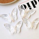 70pcs Clear Butterfly Acrylic Beads Charms for Girls Accessories
