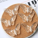 70pcs Clear Butterfly Acrylic Beads Charms for Girls Accessories