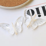 70pcs Clear Butterfly Acrylic Beads Charms for Girls Accessories