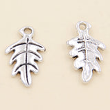 70pcs Tibetan Silver Leaves Charms Pendants 9.5x15mm