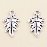 70pcs Tibetan Silver Leaves Charms Pendants 9.5x15mm
