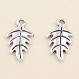 70pcs Tibetan Silver Leaves Charms Pendants 9.5x15mm