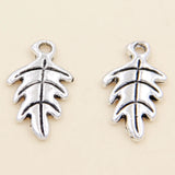 70pcs Tibetan Silver Leaves Charms Pendants 9.5x15mm