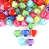 780pcs Colorful Acrylic Heart Beads 12mm DIY Jewelry Bracelet Earring