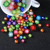 Transparent Square Acrylic Faceted Bead In A Bead