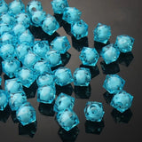 Transparent Square Acrylic Faceted Bead In A Bead