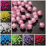 Transparent Square Acrylic Faceted Bead In A Bead