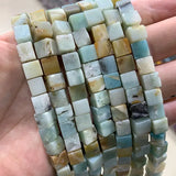 8*8mm Square Tiger Eye Turquoises Crystal Jades Cube Stone Beads