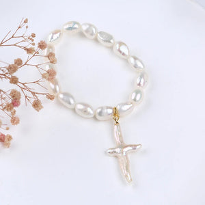 Baroque Pearl Bracelet 8-9mm Freshwater Cultured