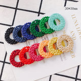 80pcs 30mm Round Plastic Rattan Earring Necklace Bracelet Pendant Charms