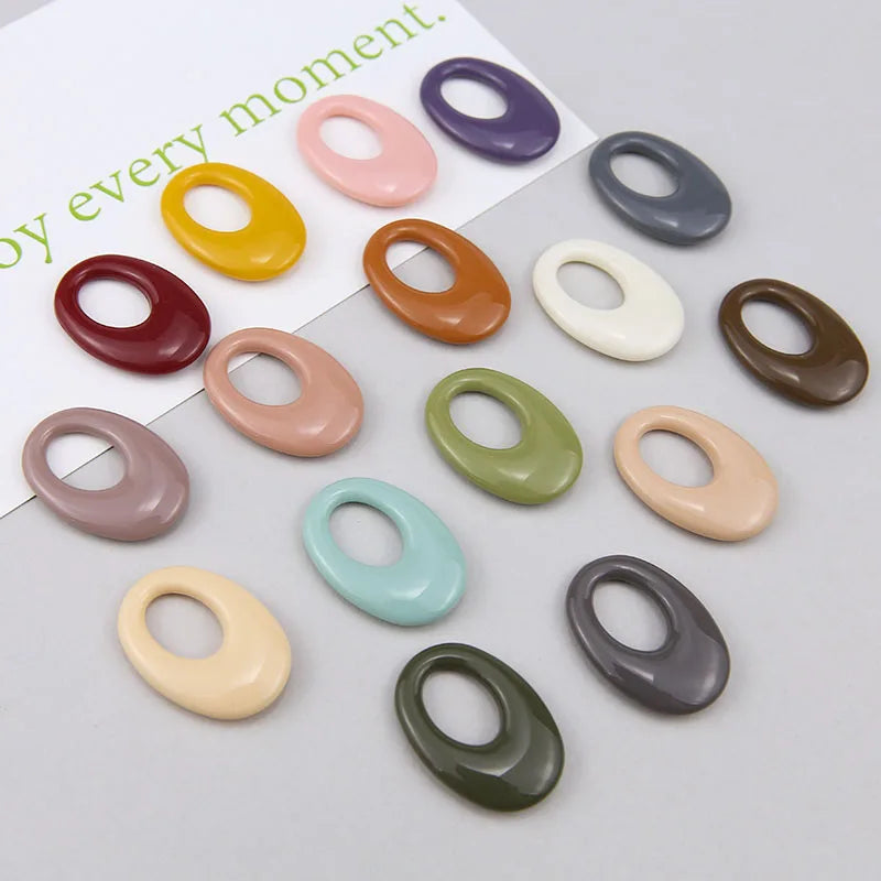 80pcs Colorful Resin Charms Beads for Earring 22*32mm