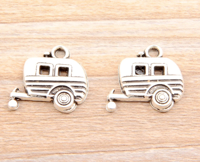 80pcs European Style Tibetan Silver Car Charm DIY Bracelet Pendant Necklace