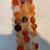 80pcs Carnelian Howlite Natural Stone Beads for Jewelry Making