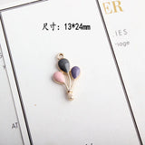 80pcs Colorful Balloon Enamel Alloy Charms Tone Plated DIY Jewelry Findings