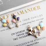 80pcs Colorful Balloon Enamel Alloy Charms Tone Plated DIY Jewelry Findings