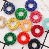 80pcs Acrylic Circle Round Charms Rattan Pendant 30*30mm