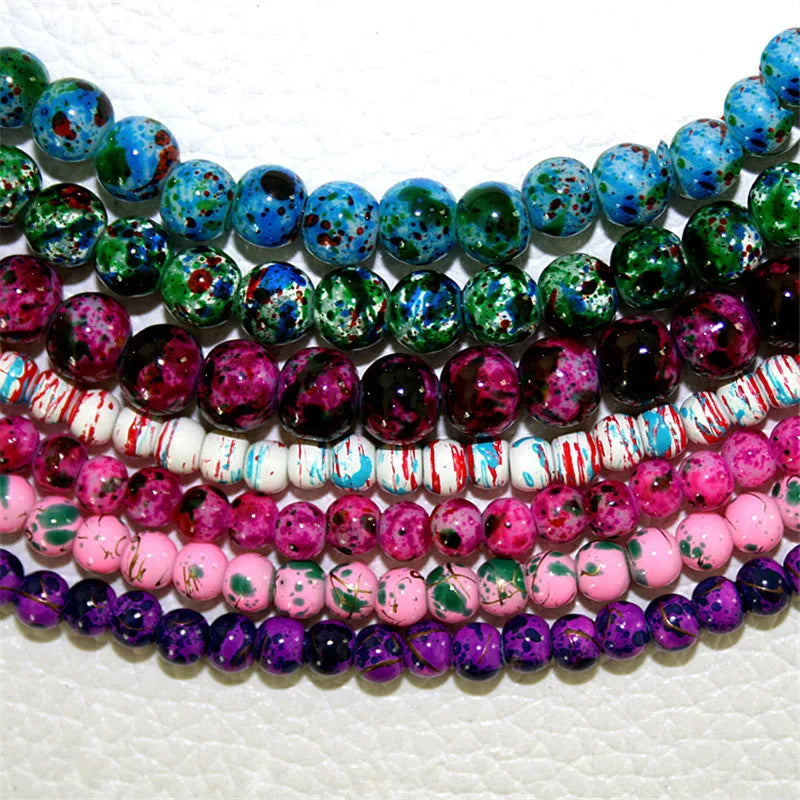 300pcs Assorted Colorful Glass Beads Women Bracelet Necklace Jewelry Making