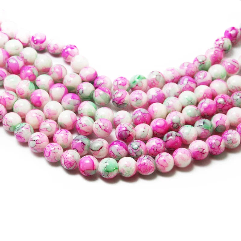 300pcs Assorted Colorful Glass Beads Women Bracelet Necklace Jewelry Making