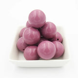 Dark Acrylic Solid Round Chunky Beads - DIY Handcrafted Jewelry Making Supplies
