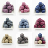 Dark Acrylic Solid Round Chunky Beads - DIY Handcrafted Jewelry Making Supplies