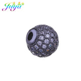 6pcs Rhinestone Metal Hole Ball Beads for DIY Bracelets Earrings