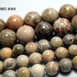 8mm 12mm Grey Chrysanthemum Stone Round Beads for Jewelry Making