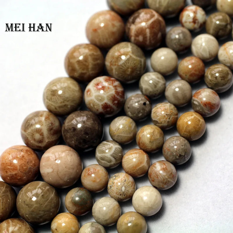 8mm 12mm Grey Chrysanthemum Stone Round Beads for Jewelry Making