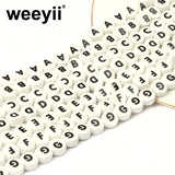 8mm Capital Letters Ceramic Beads For Jewelry Making Bracelet
