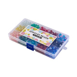8mm Glass Flower Round Paint Beads Cracked Glass Beads - 15 Colors