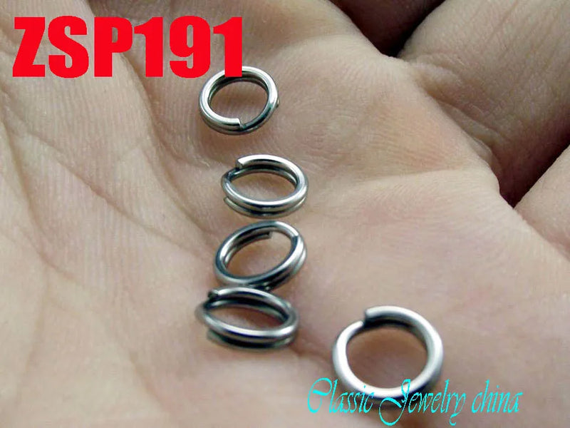 100pcs 8mm Stainless Steel Key-ring Key Chain DIY Jewelry Parts