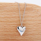 925 Silver Heart Pendant  Necklace Women Gift Fashion Jewelry for Her
