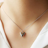925 Silver Heart Pendant  Necklace Women Gift Fashion Jewelry for Her