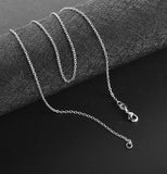 925 Silver 5pcs/18'' Fine Chain O-Chain Necklaces For Women Jewelry