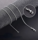 925 Silver 5pcs/18'' Fine Chain O-Chain Necklaces For Women Jewelry