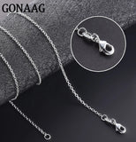 925 Sterling Silver 5pcs Lot 16-24 Inch O-Chain Necklaces Women Jewelry