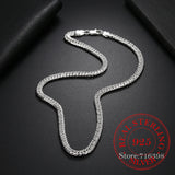 925 Silver 6MM Chain Necklace Men Women Classic Party Wedding Jewelry
