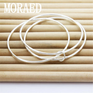 925 Silver Bangles High Solid Bracelet Fine Jewelry