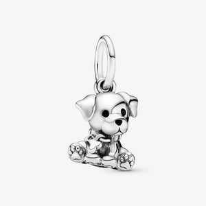 925 Silver Labrador Puppy Dog Charm for Women DIY Jewelry