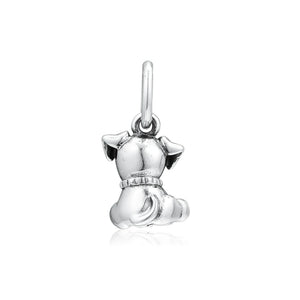 925 Silver Labrador Puppy Dog Charm for Women DIY Jewelry