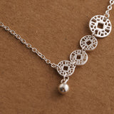 925 Silver Bohemian Coin Anklet Bracelet for Women