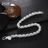 925 Silver Bracelet Chain Women Men Noble Charm Jewelry