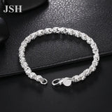 925 Silver Bracelet Chain Women Men Noble Charm Jewelry