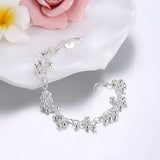 925 Silver Bracelet, Grape Beads Bangle for Women