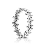 925 Silver Petite Engagement Ring Heart Crystal DIY Jewelry