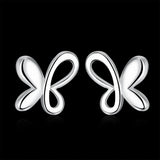 925 Silver Butterfly Stud Earrings Jewelry Women