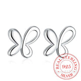 925 Silver Butterfly Stud Earrings Jewelry Women