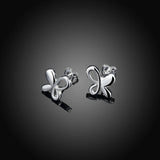 925 Silver Butterfly Stud Earrings Jewelry Women
