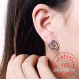 925 Silver Earrings, Wedding Jewelry, Square Lattice Studs