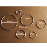 925 Silver Round Earrings - Women's Fashion Jewelry