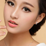 925 Silver Zircon Crystal Earrings Wedding Jewelry